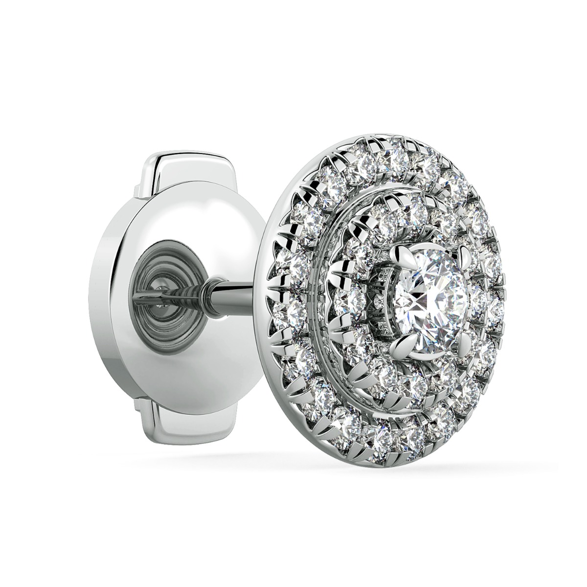 Norme de Double Halo Natural Diamonds Earrings — image 3 of 5