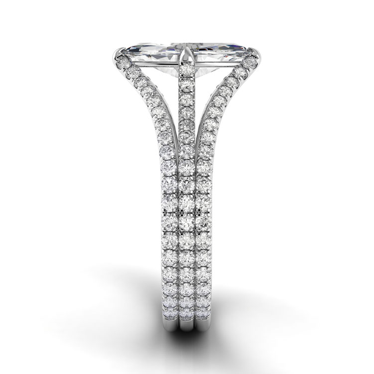 Solo Filo Triple Shank Marquise Engagement Ring — image 4 of 6