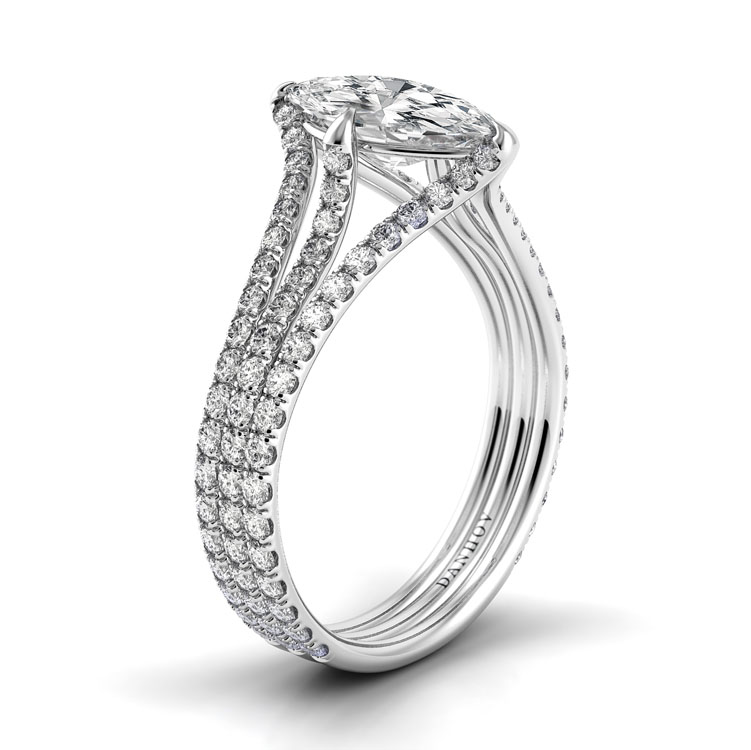 Solo Filo Triple Shank Marquise Engagement Ring — image 6 of 6
