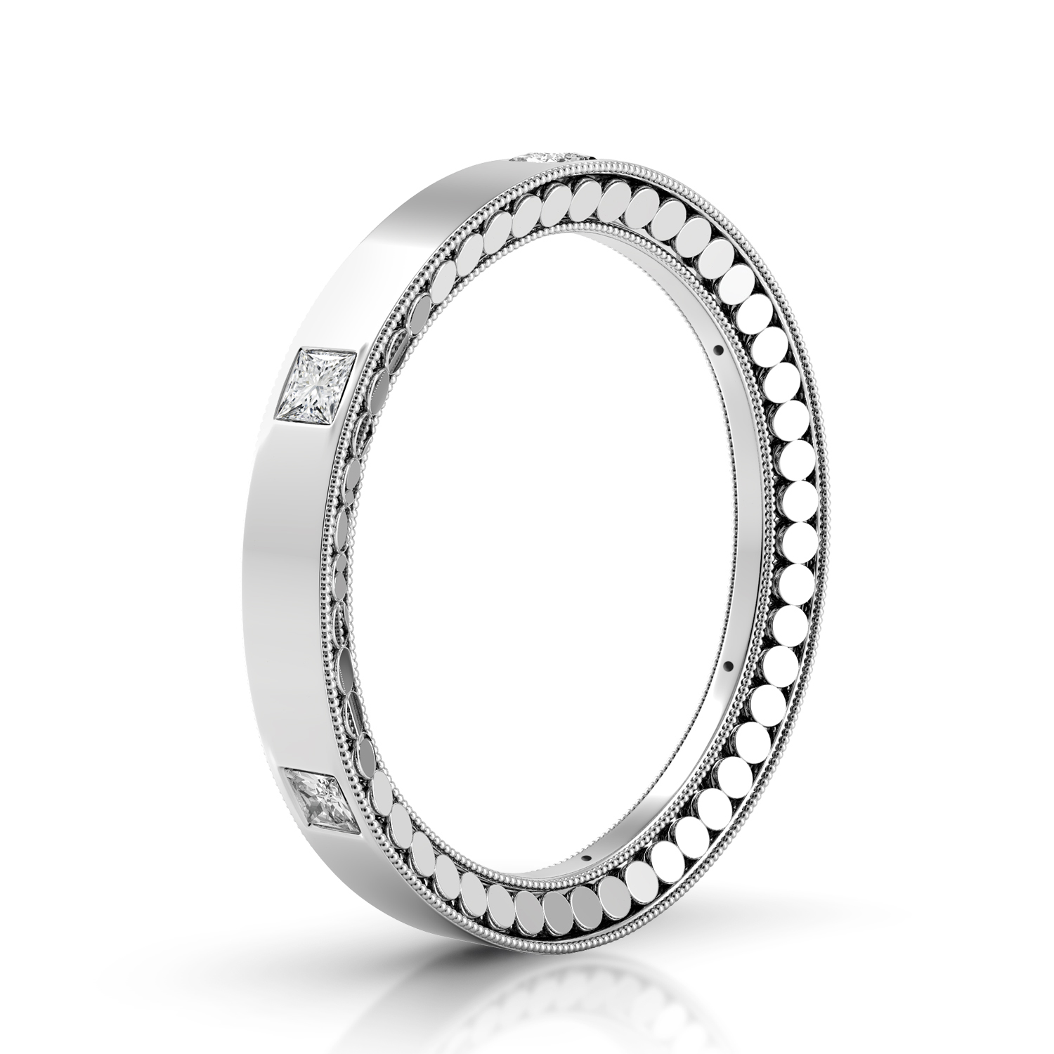 Tubetto Domed Diamond Wedding Band