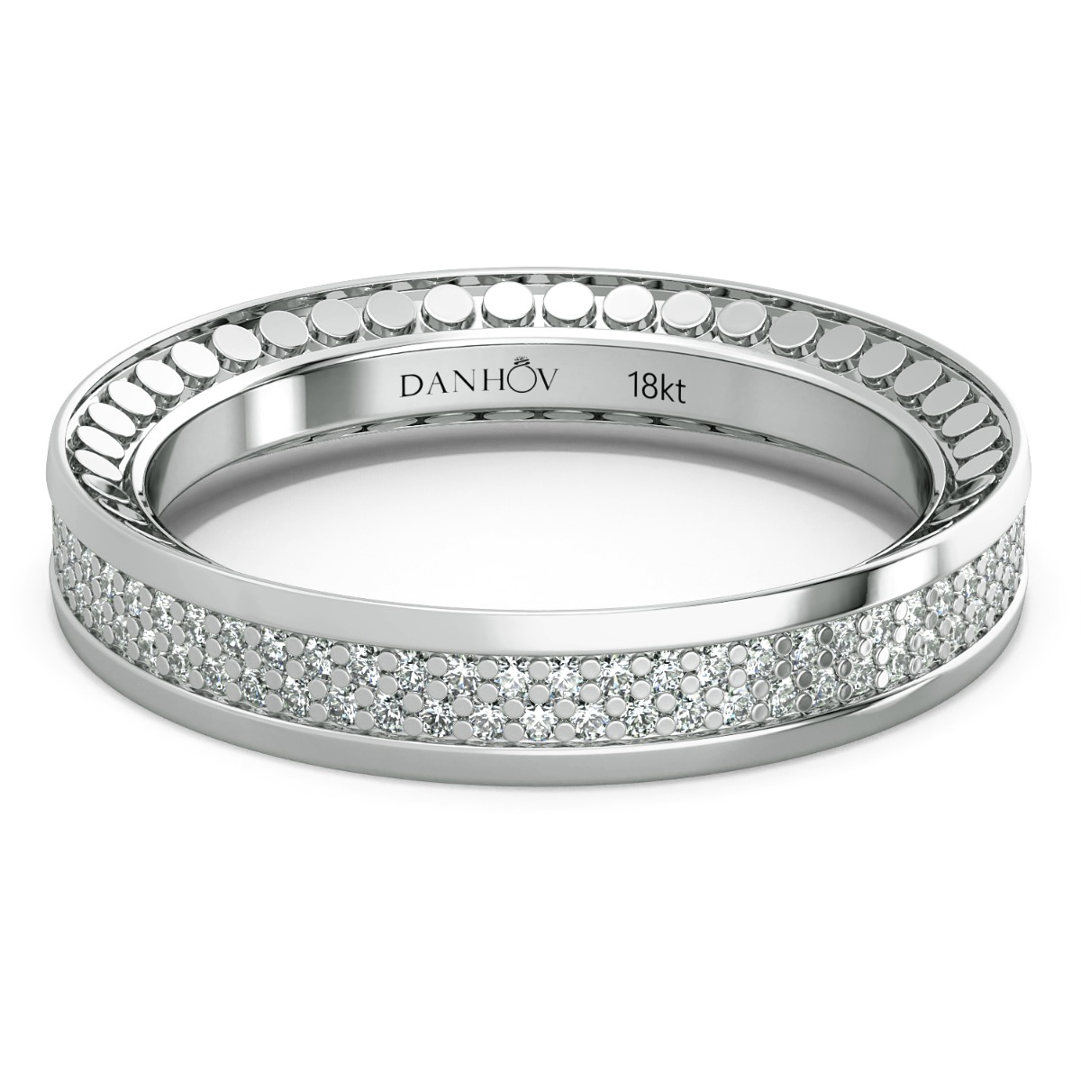 Tubetto Diamond Wedding Ring in 14k Yelow Gold — image 1 of 4