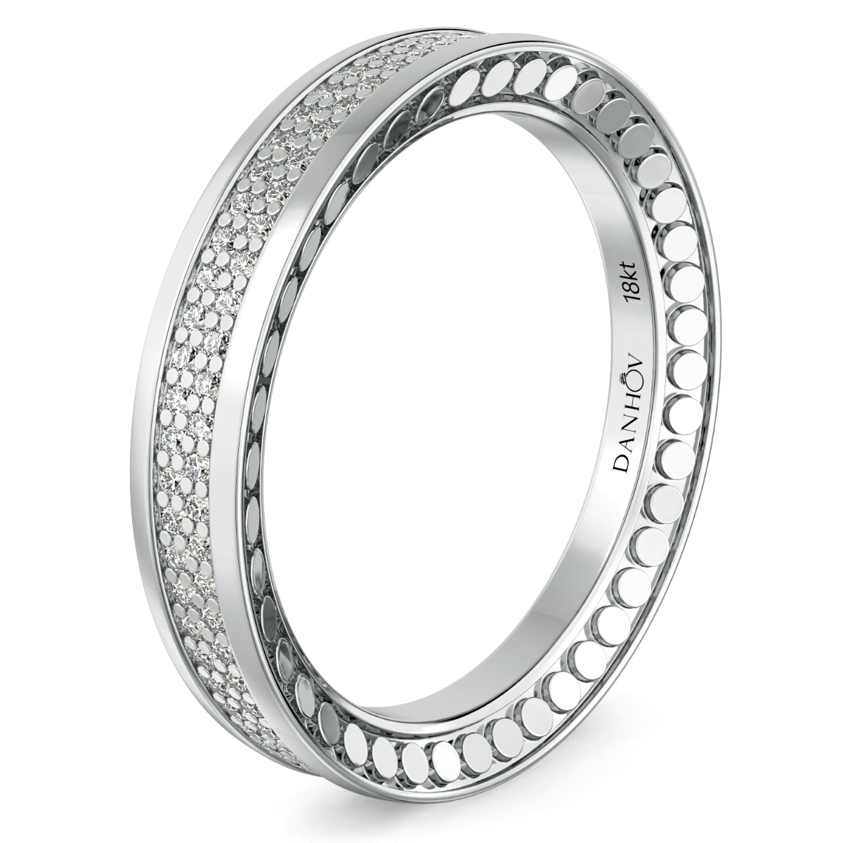 Tubetto Diamond Wedding Ring in 14k Yelow Gold — image 2 of 4