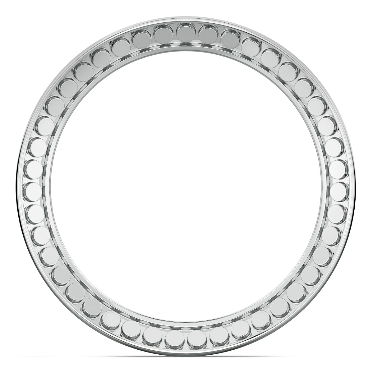 Tubetto Diamond Wedding Ring in 14k Yelow Gold — image 3 of 4