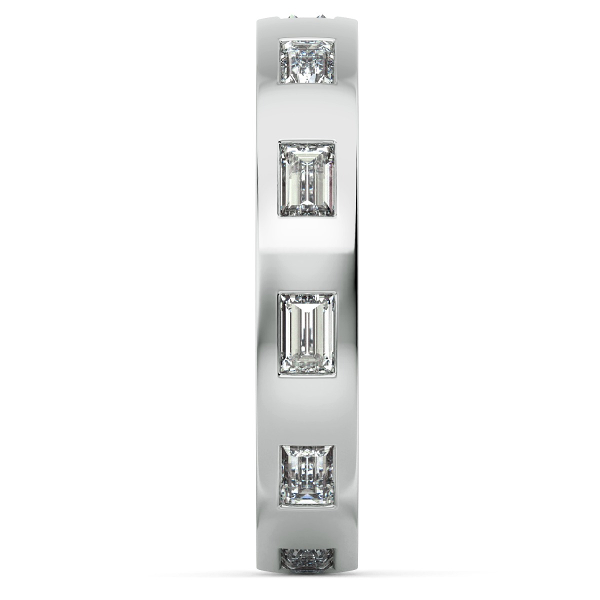 Tubetto Diamond Wedding Ring in 14 Ross Gold — image 4 of 4