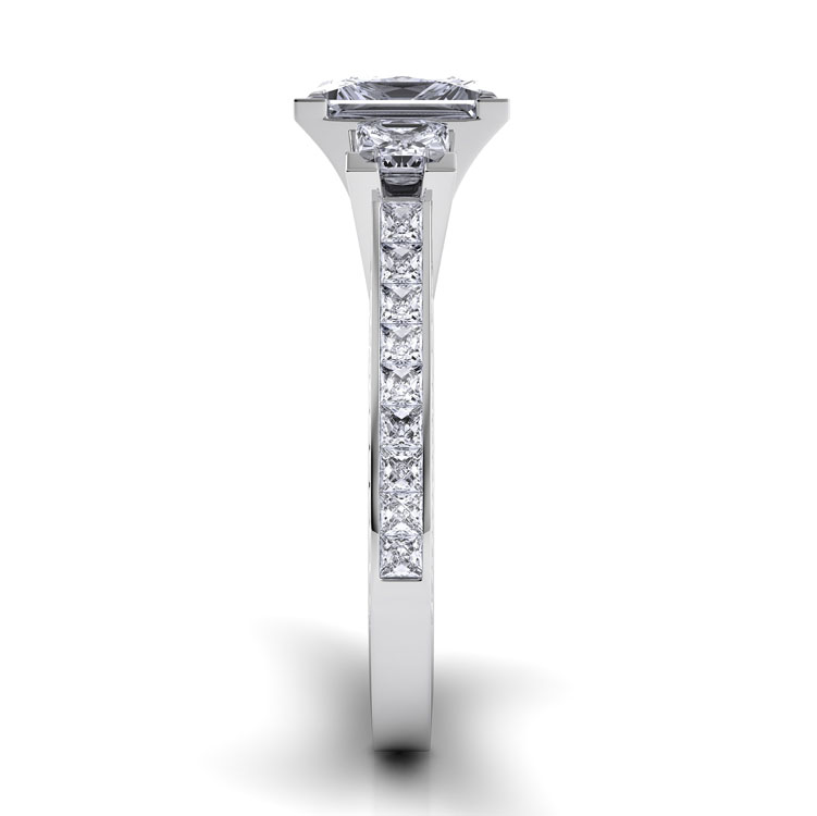 Tubetto Three Stone Engagement Ring — image 4 of 6