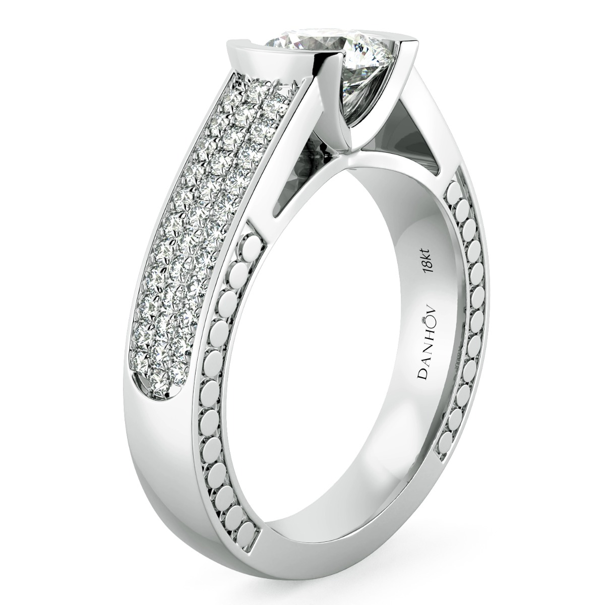 Tubetto Diamond Solitaire Engagement Ring — image 2 of 9