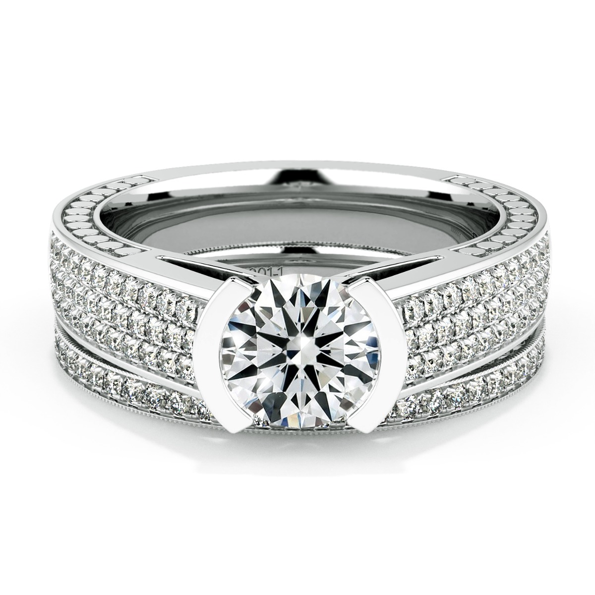 Tubetto Diamond Solitaire Engagement Ring — image 5 of 9