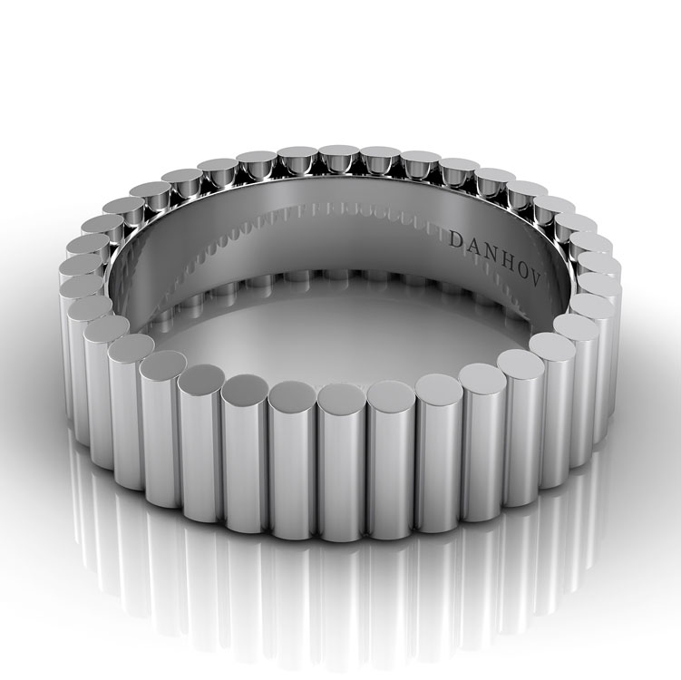 Tubetto Domed Men's Designer Wedding Ring — image 1 of 4