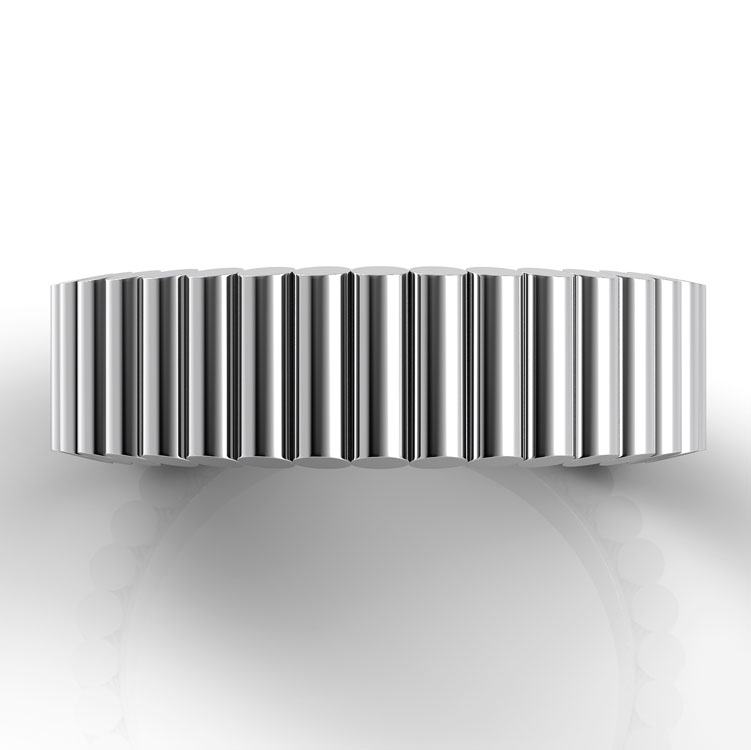 Tubetto Domed Men's Designer Wedding Ring — image 3 of 4