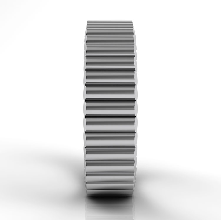 Tubetto Domed Men's Designer Wedding Ring — image 4 of 4