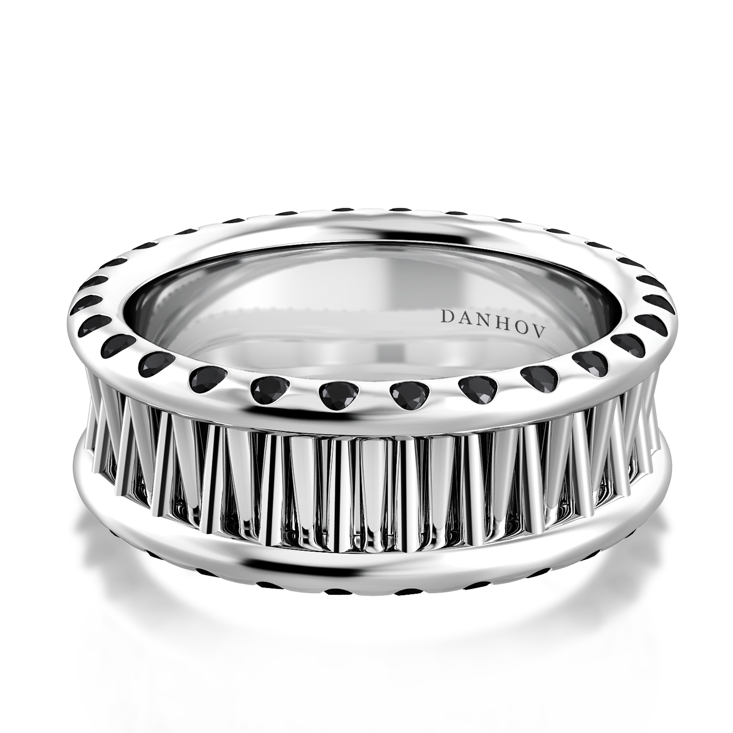 Tubetto Men's Black Diamond Wedding Ring — image 1 of 1