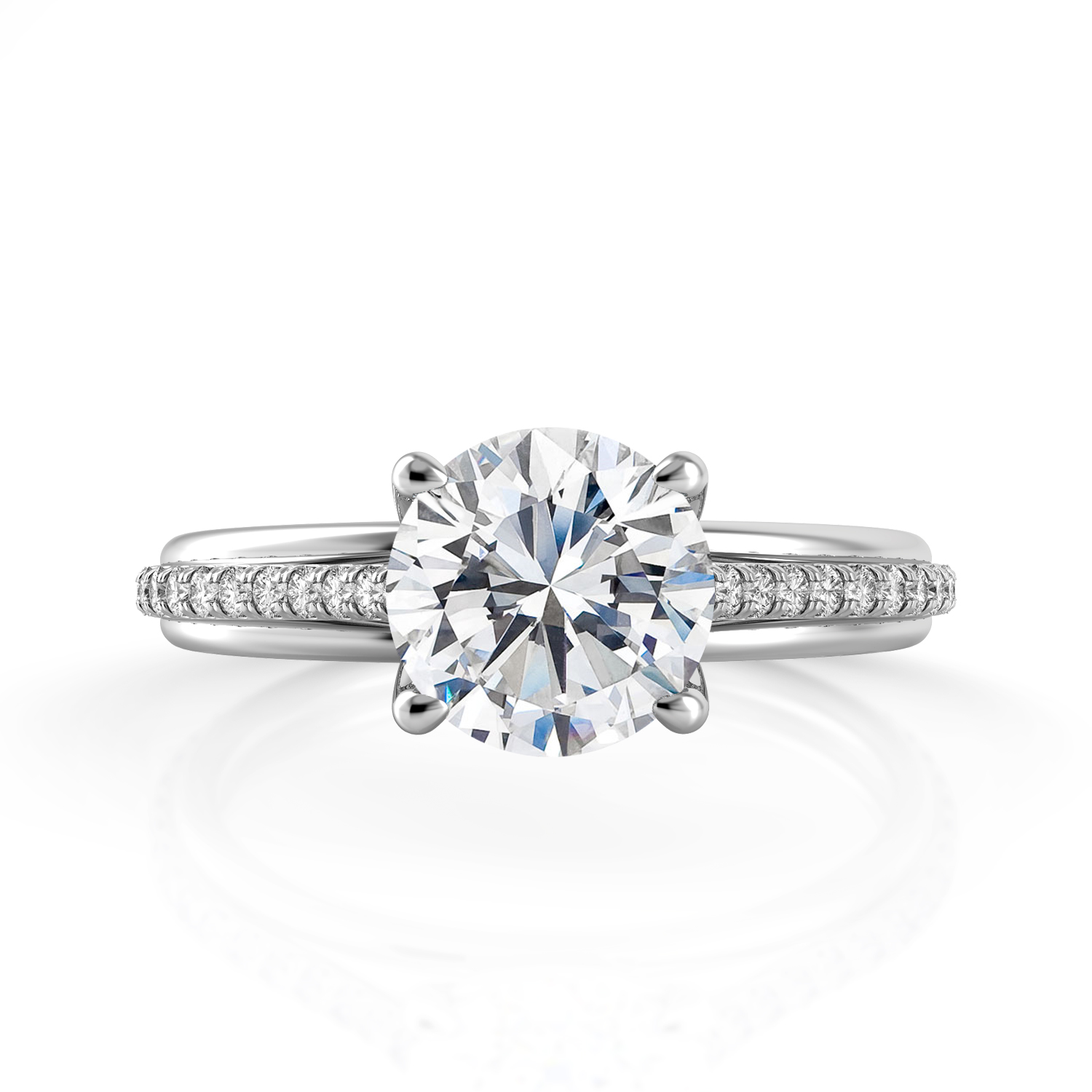 Unito Diamond Engagement Ring for her — image 2 of 4