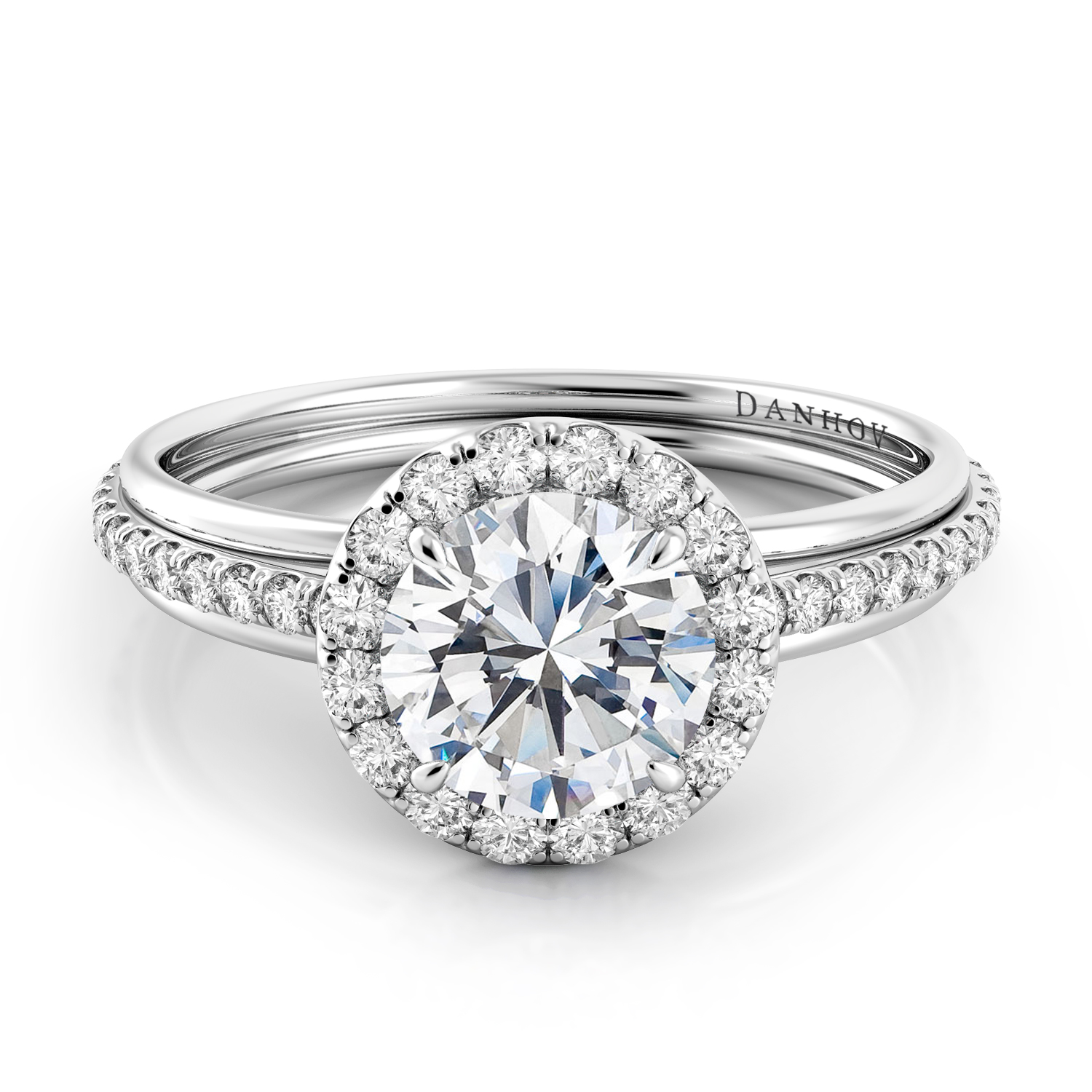 Unito Triple Shank Diamond Engagement Ring — image 1 of 4