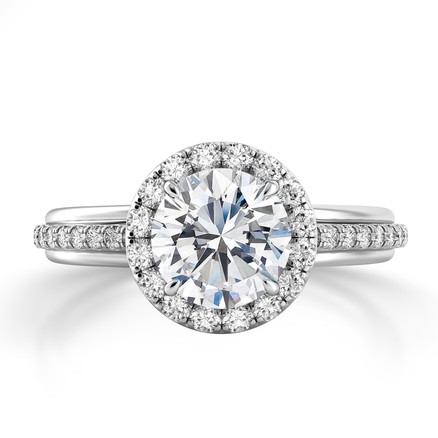 Unito Triple Shank Diamond Engagement Ring — image 3 of 4