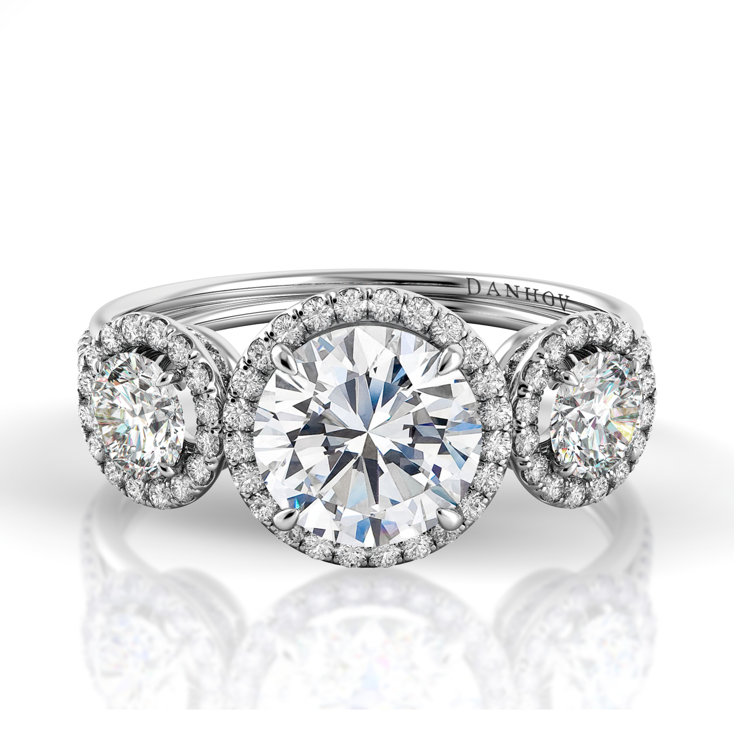 Unito Three Stone Diamond Engagement Ring — image 1 of 4