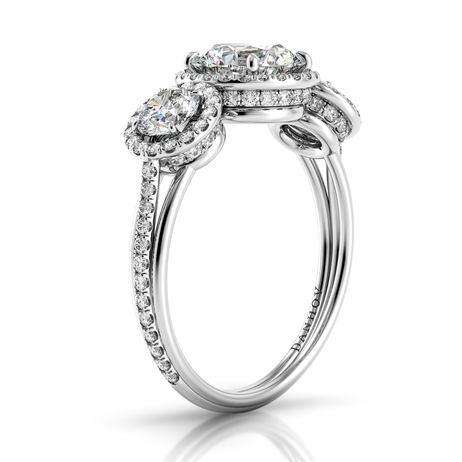 Unito Three Stone Diamond Engagement Ring — image 2 of 4