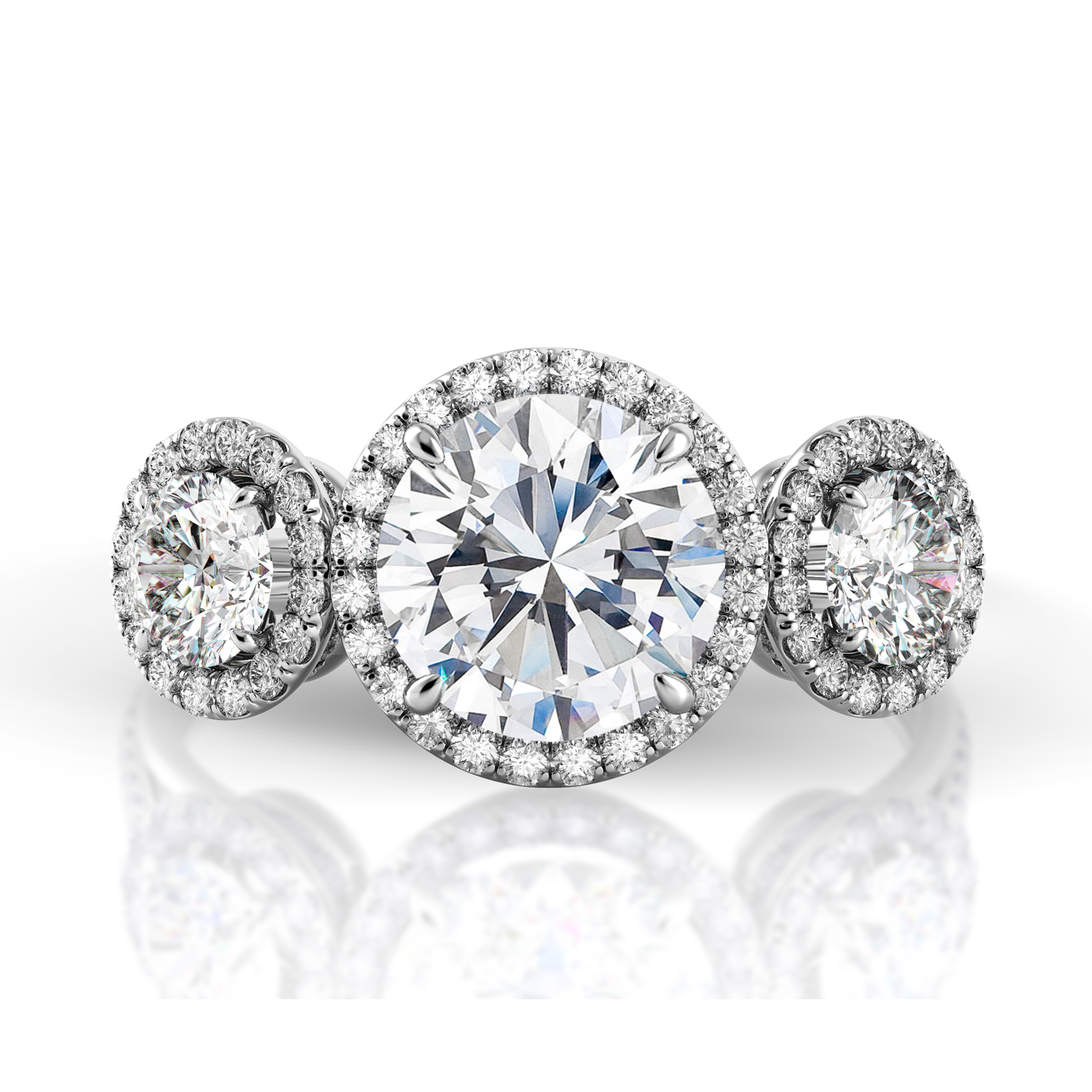 Unito Three Stone Diamond Engagement Ring — image 3 of 4