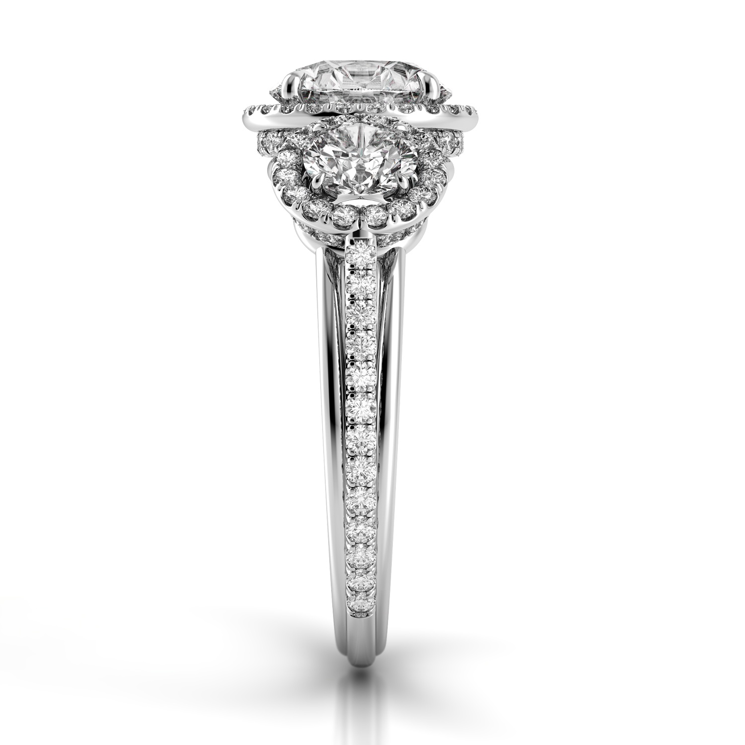 Unito Three Stone Diamond Engagement Ring — image 4 of 4