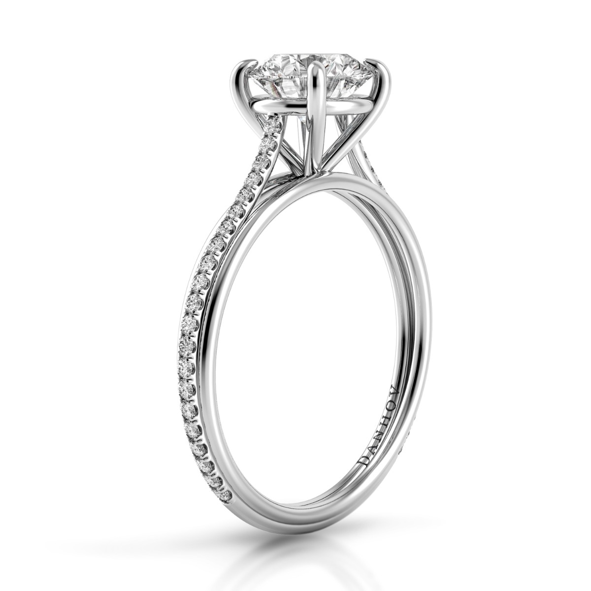 Unito Two-Tone Triple Shank Diamond Engagement Ring — image 2 of 4