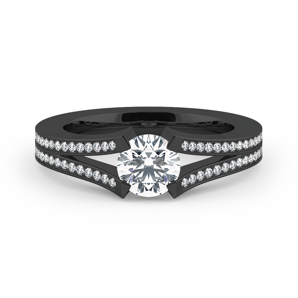 Voltaggio Engagement Ring in 14k Black Gold — image 1 of 1