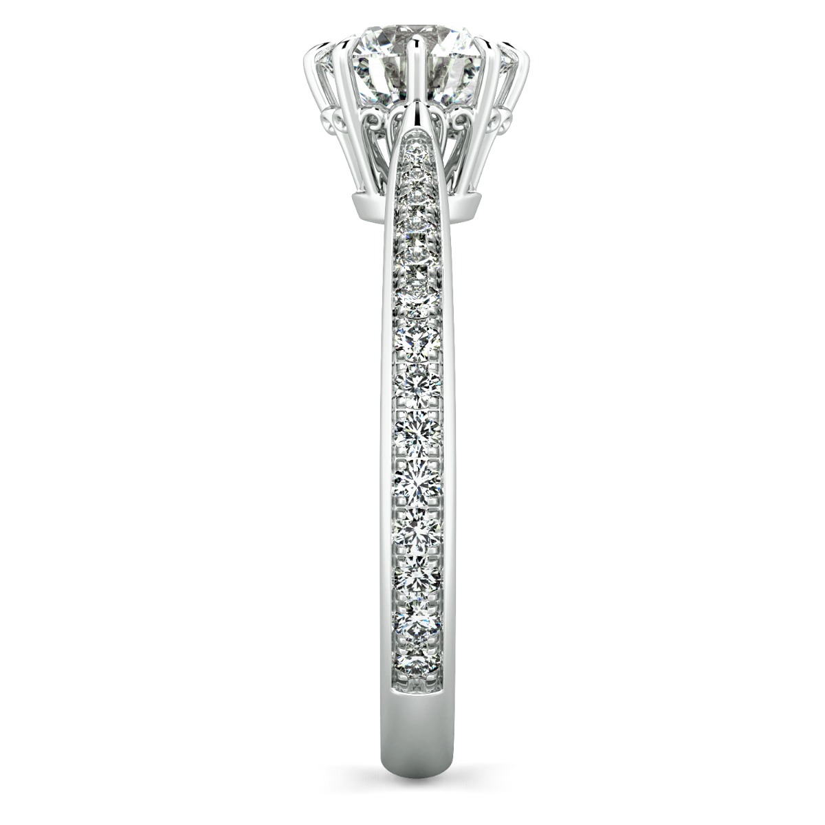 Classico Handmade Diamond Engagement Ring — image 4 of 9