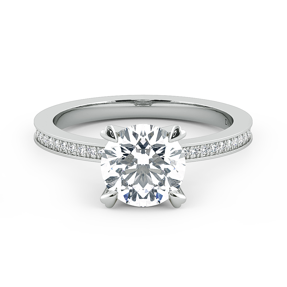 Classico Round Cut Ladies Engagement Ring — image 1 of 9