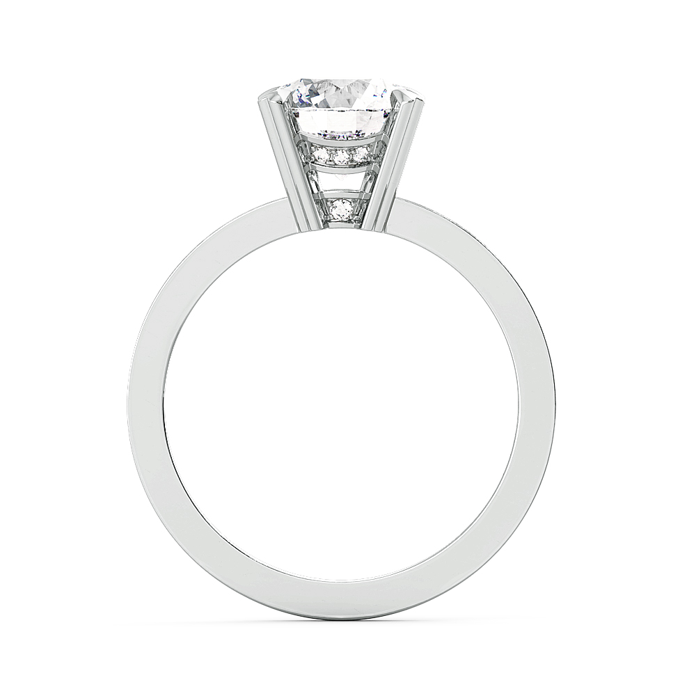 Classico Round Cut Ladies Engagement Ring — image 3 of 9