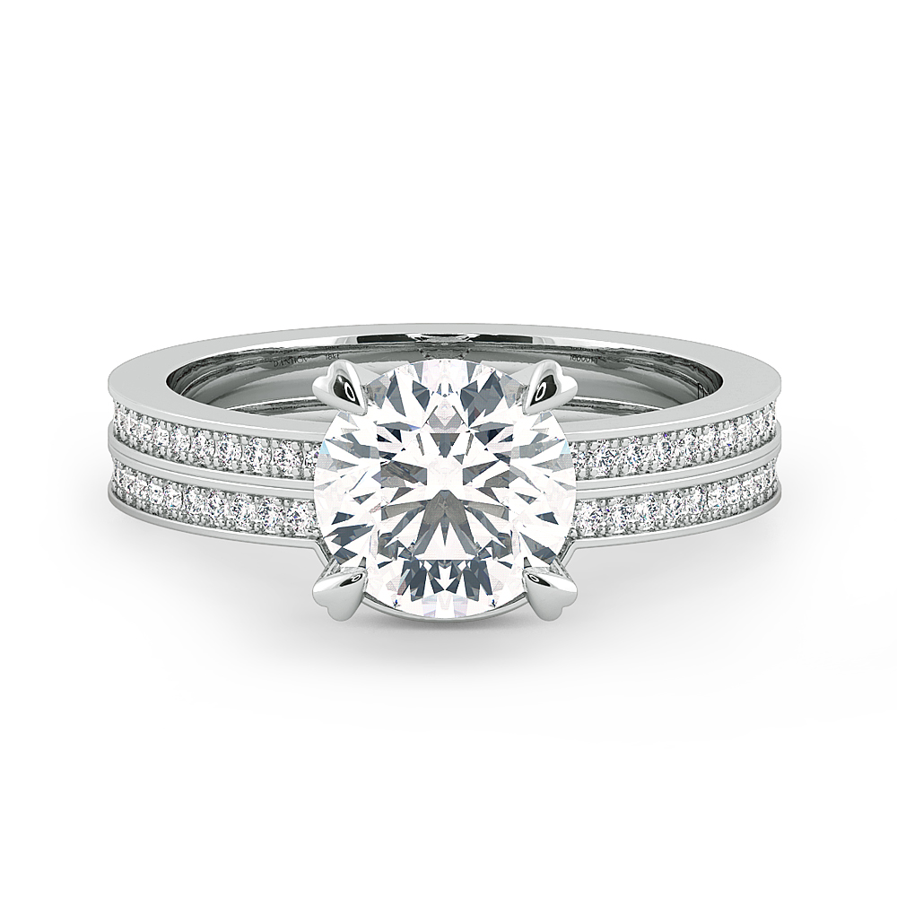 Classico Round Cut Ladies Engagement Ring — image 5 of 9
