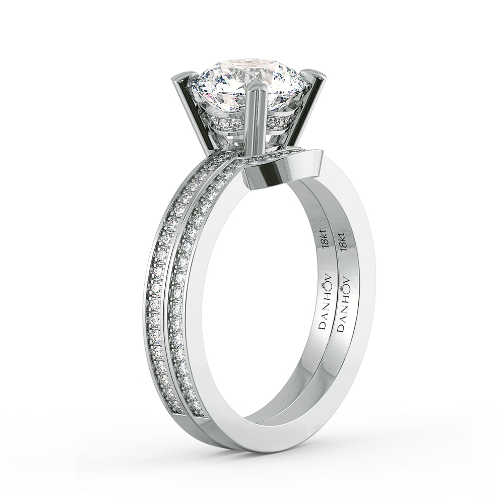 Classico Round Cut Ladies Engagement Ring — image 6 of 9