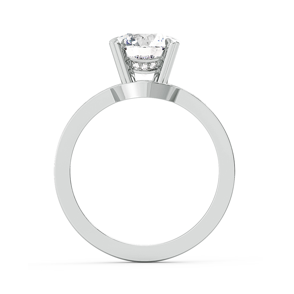 Classico Round Cut Ladies Engagement Ring — image 7 of 9