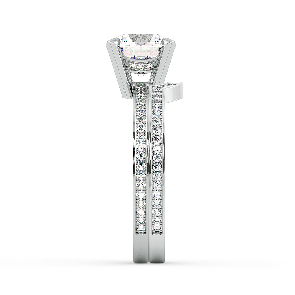 Classico Round Cut Ladies Engagement Ring — image 8 of 9