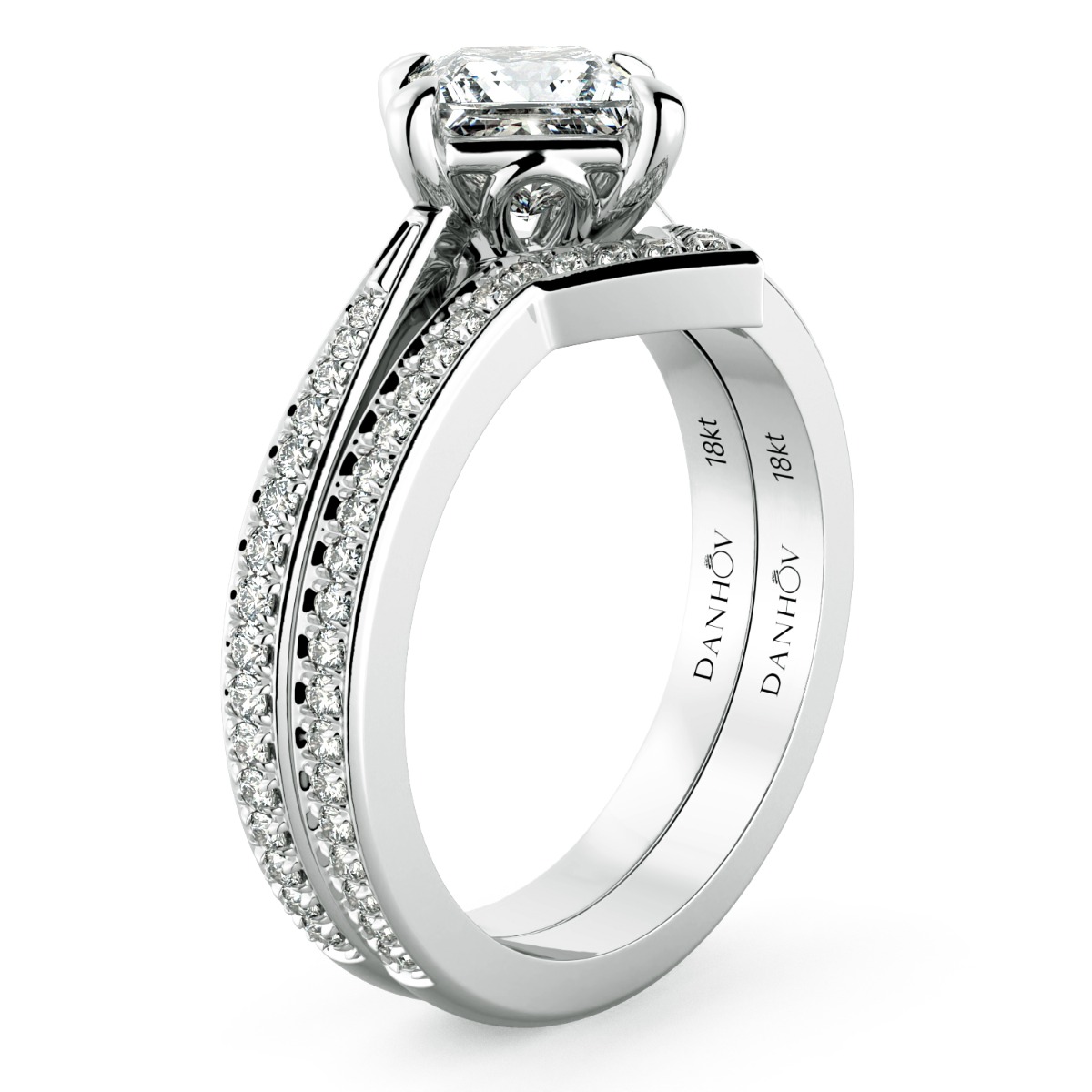 Classico Princess Cut Ladies Engagement Ring — image 6 of 9