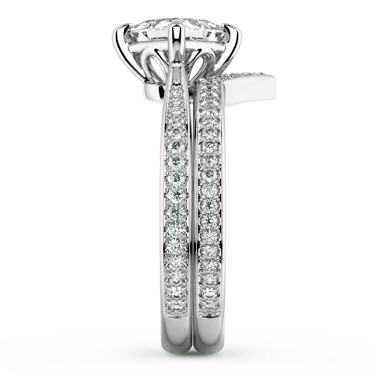 Classico Princess Cut Ladies Engagement Ring — image 8 of 9