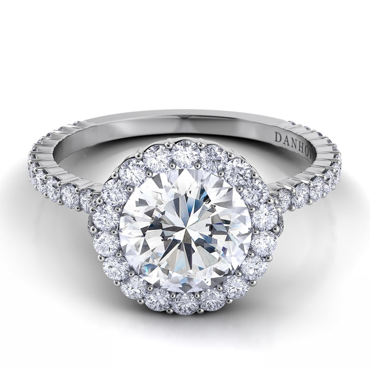 Carezza Single Shank Pear Shaped Engagement Ring