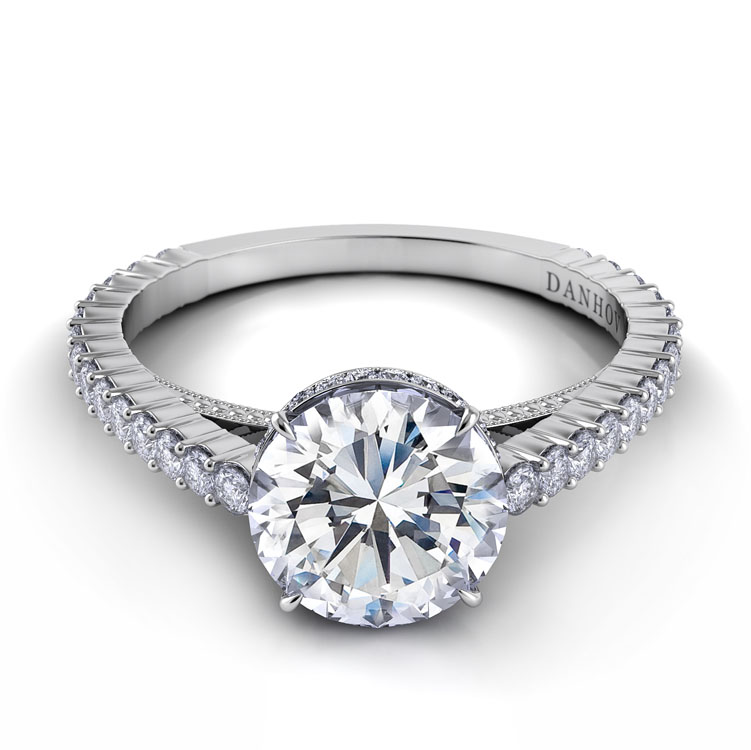Carezza Single Shank Amethyst Diamond Ring — image 1 of 1
