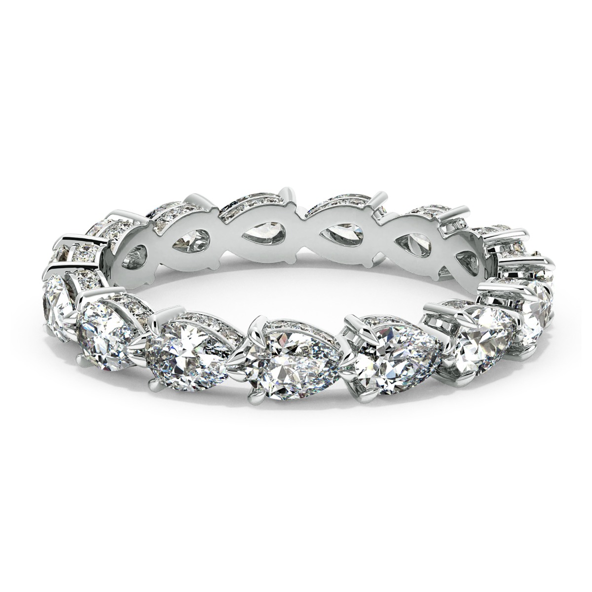 Eternita Pear Cut Diamond Women's Wedding Ring — image 1 of 5