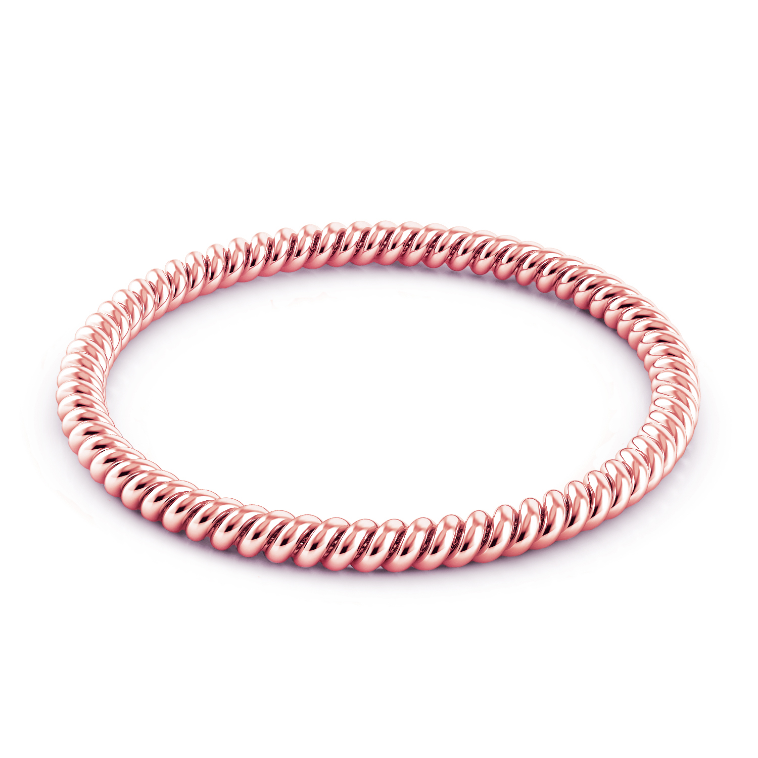 Eleganza Rose Gold Braided Wedding Band — image 1 of 1