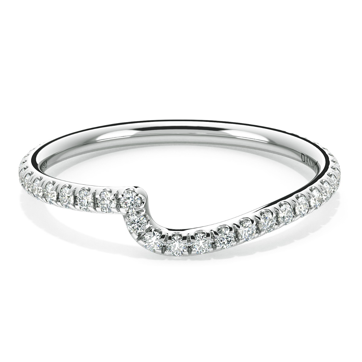 Eleganza Curved Diamond Wedding Ring — image 1 of 1