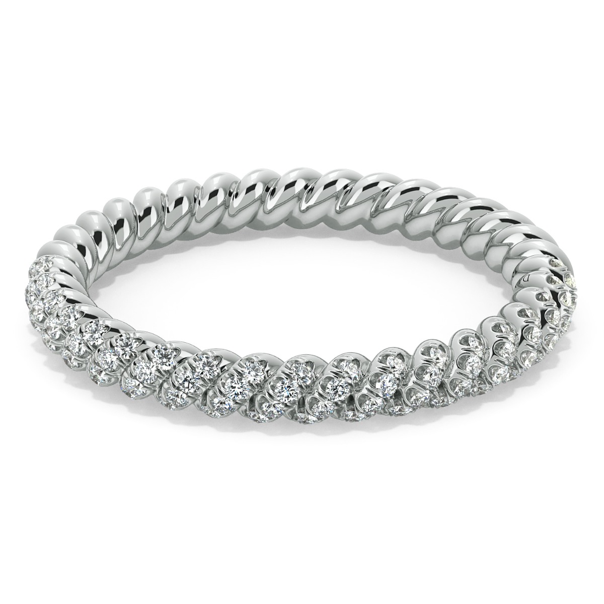 Eleganza Braided Diamond Wedding Ring — image 1 of 1
