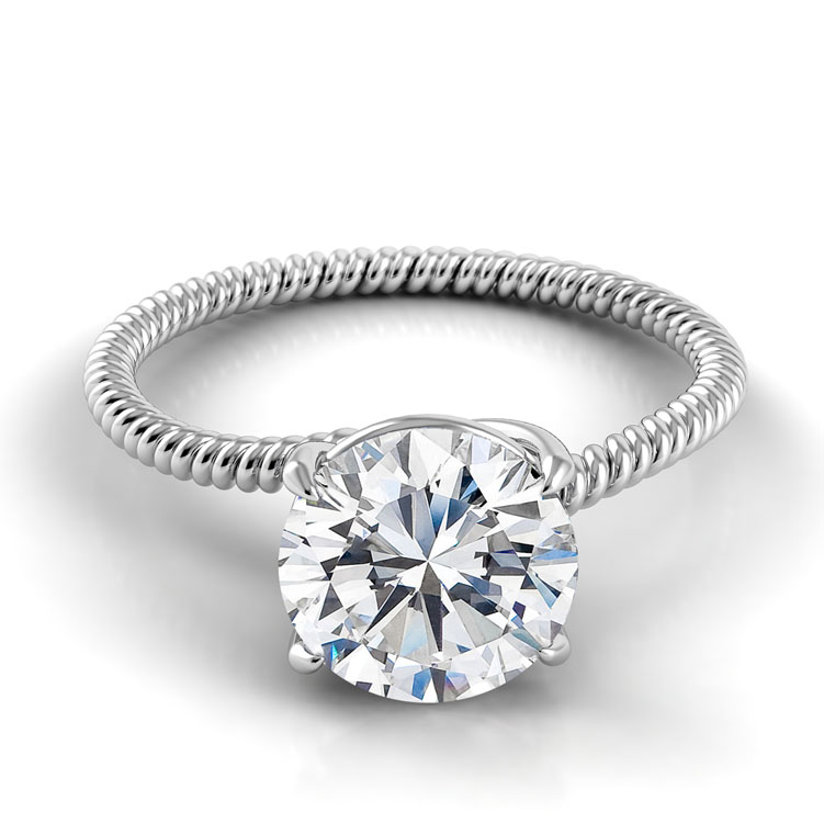 Eleganza Braided Designer Engagement Ring — image 1 of 1