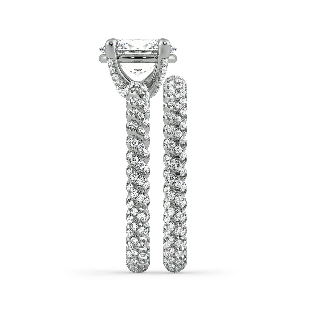 Eleganza Braided Diamond Engagement Ring — image 7 of 9