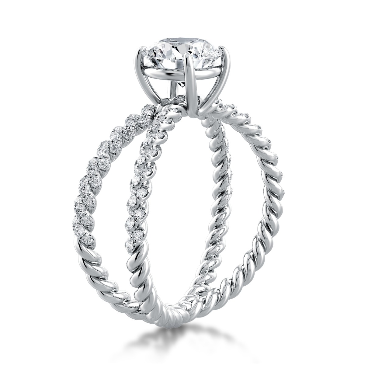 Eleganza One of a Kind Diamond Engagement Ring — image 1 of 4