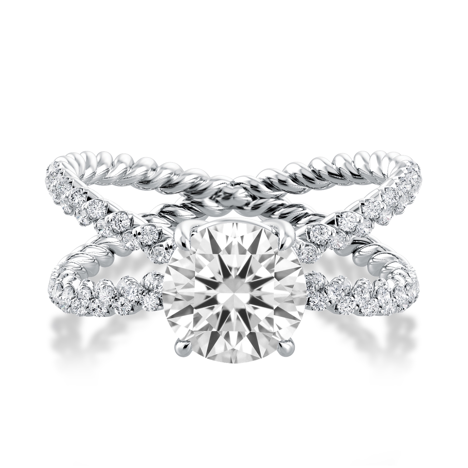 Eleganza One of a Kind Diamond Engagement Ring — image 4 of 4