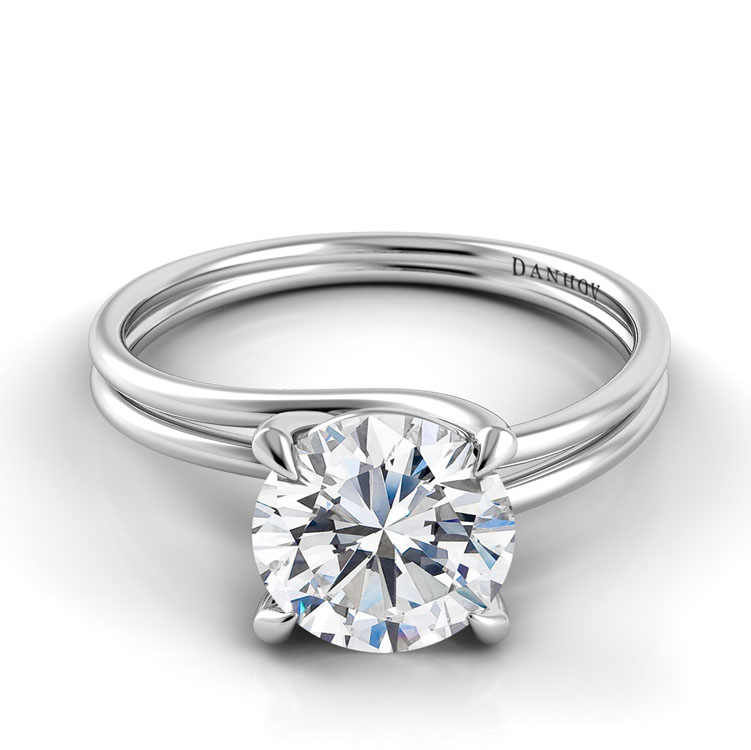 Eleganza Double Shank Engagement Ring — image 1 of 4