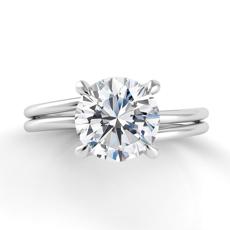 Eleganza Double Shank Engagement Ring — image 3 of 4
